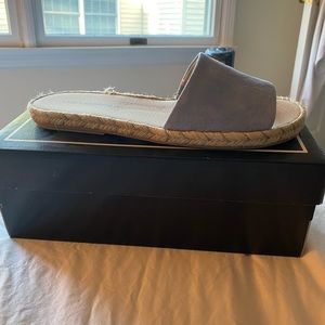 Karl Lagerfeld sandal. Cornflower (light blue) suede size 9